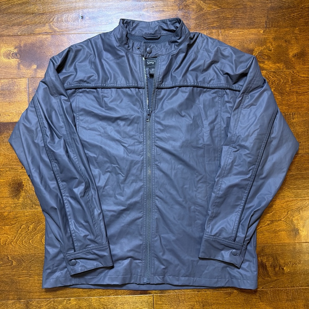 Whispering Smith Men’s Faux Leather Jacket Size L Gray Full Zip